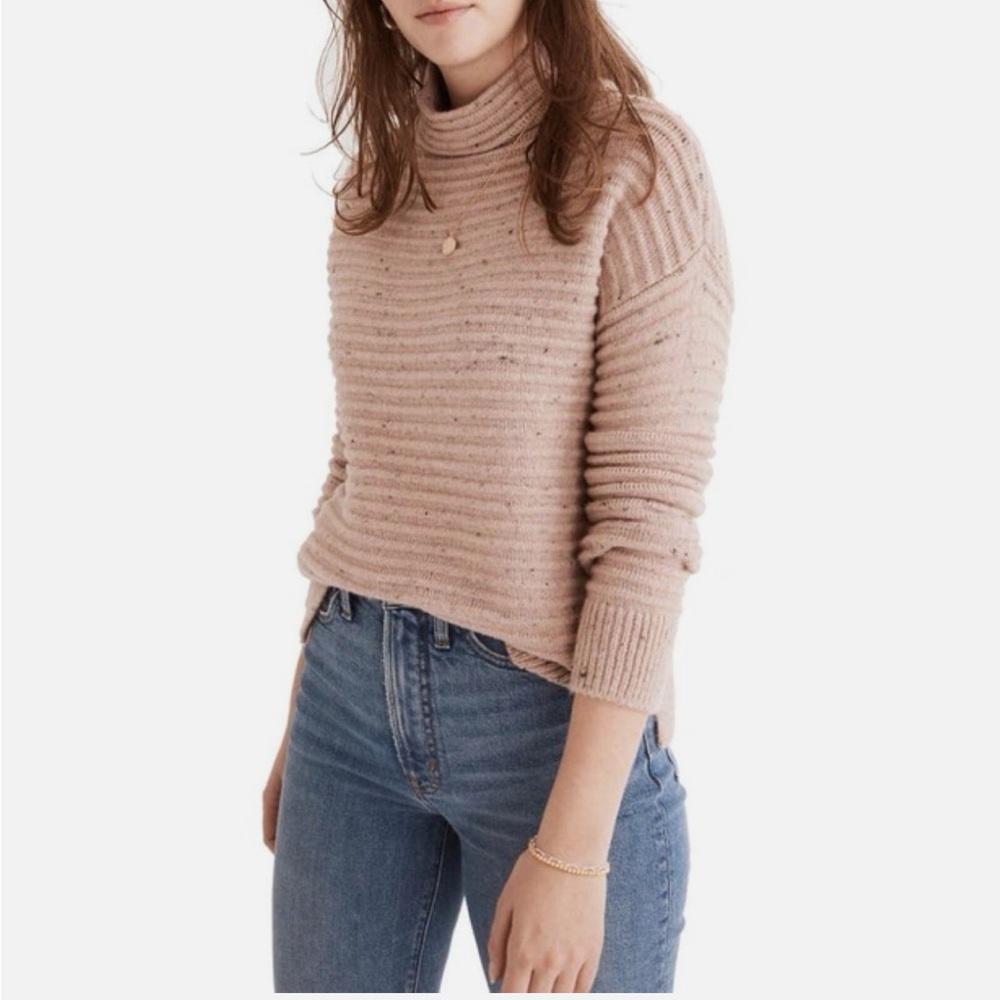 Madewell Belmont Donegal Mock Neck Sweater